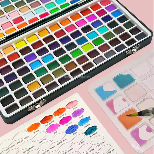 Artecho Professional 168 Watercolour Paint Set in Tin Case with Accessories