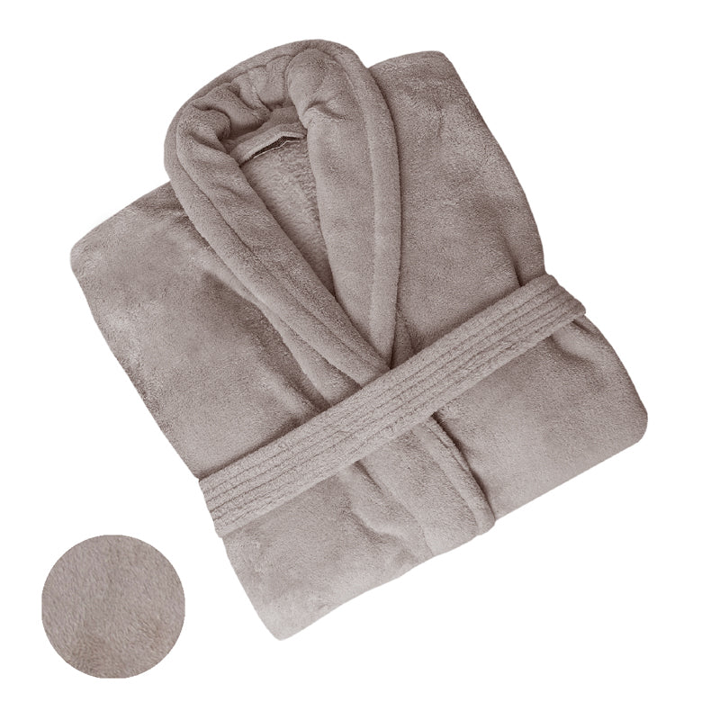 Club Classique Coral Fleece Collared Bathrobes - Various colours & Sizes
