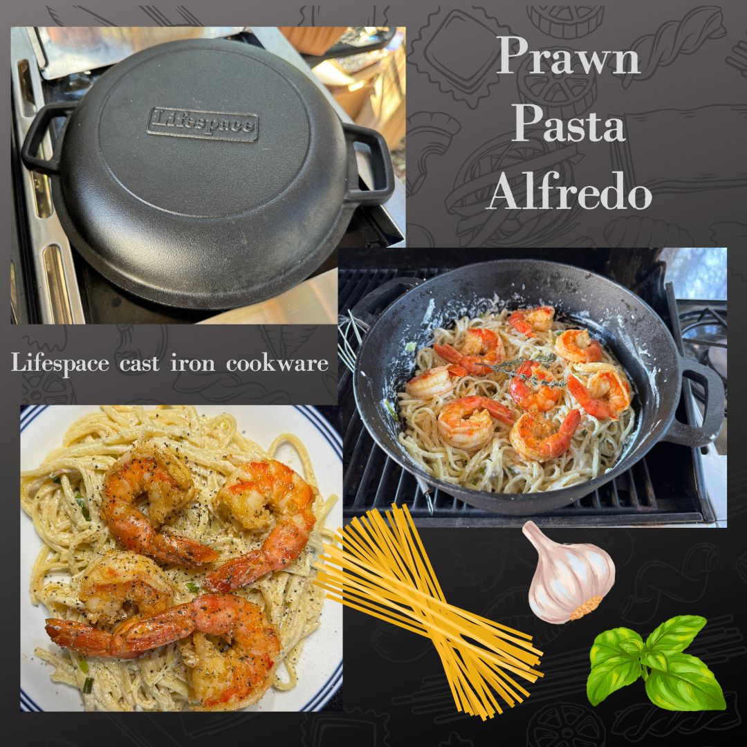 Lifespace Cast Iron Double Dutch Oven Pot 26cm