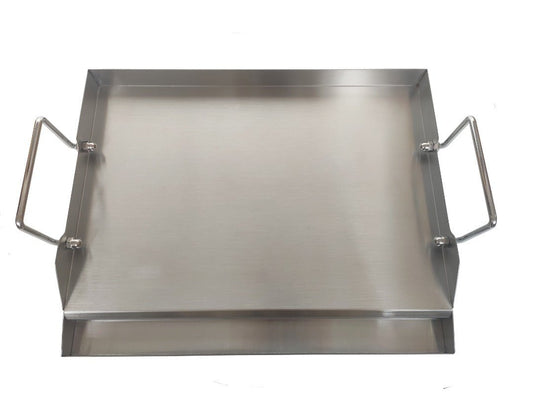 Lifespace 56cm Stainless Steel BBQ Flat Top Griddle & SS Smash Burger Press Bundle - Lifespace