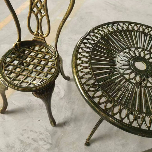 Lifespace Cast Aluminium 3pc Bistro Patio Garden Set with Curved Back - Lifespace