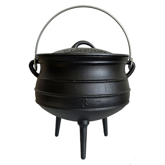 Lifespace Cast Iron No 3 Potjie Pot - 7,8lt + Potjie Clean & Care Kit Bundle - Lifespace
