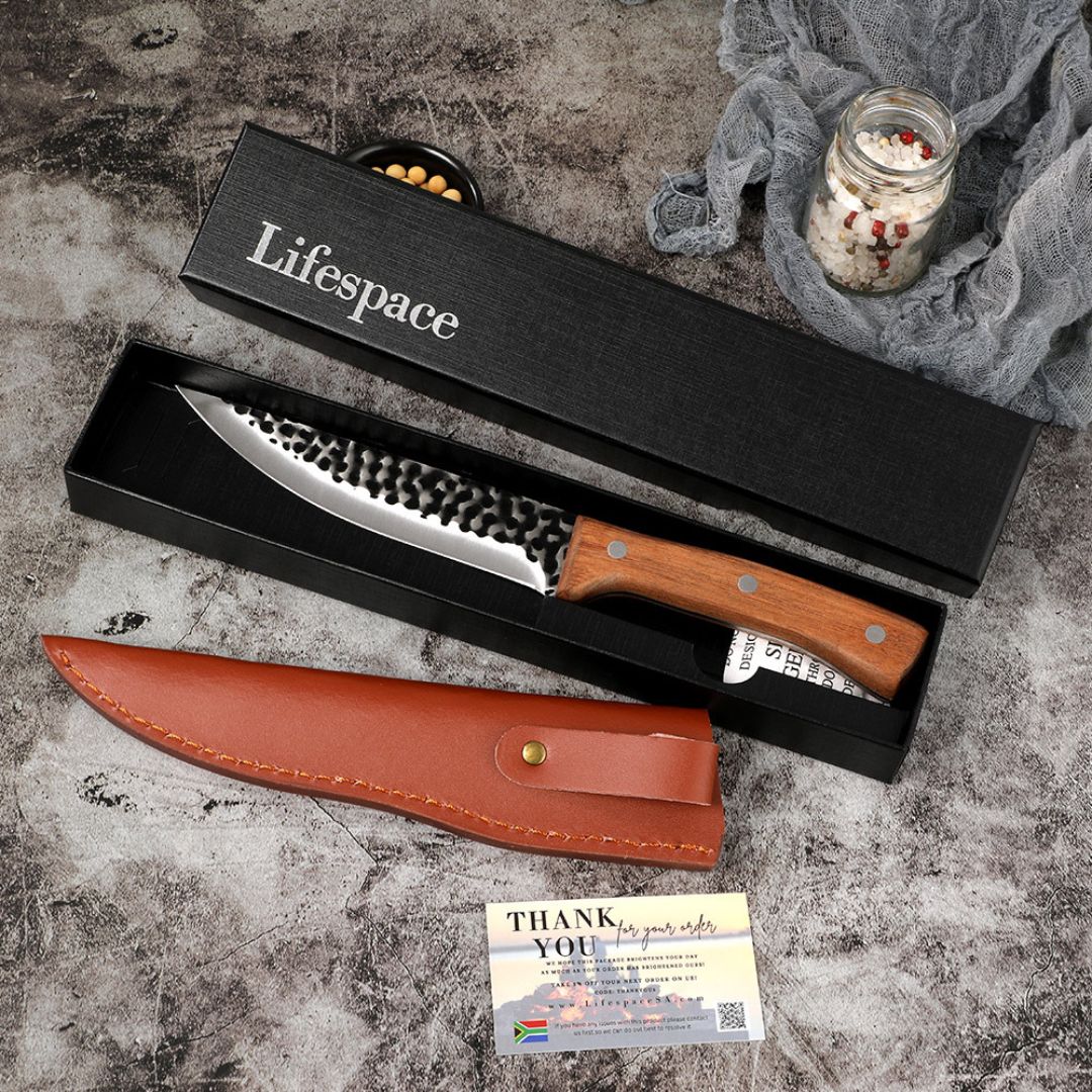 Lifespace Japanese 6.2" Trimming Boning Utility Knife with a Rosewood Handle & Sheath - Lifespace
