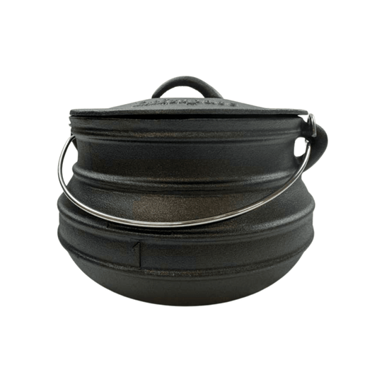 Lifespace No. 1 Cast Iron Flat Bottom Potjie Pot - 4.7lt + Potjie Clean & Care Kit Bundle - Lifespace