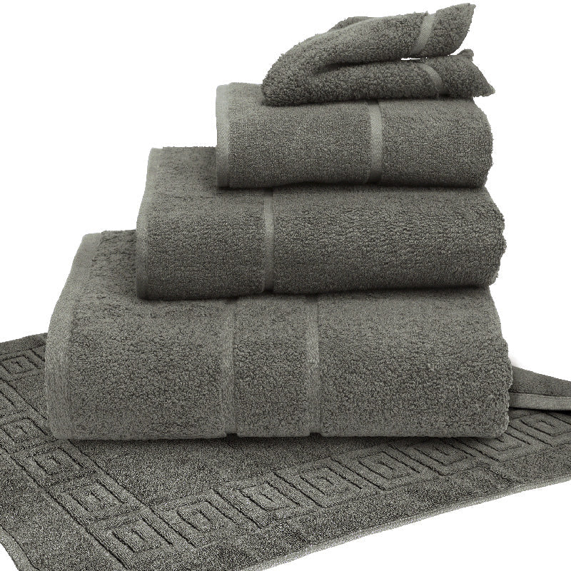 Terry Lustre 525gms and 680gsm Grecian Key Bath Mats – Various Colours - Lifespace