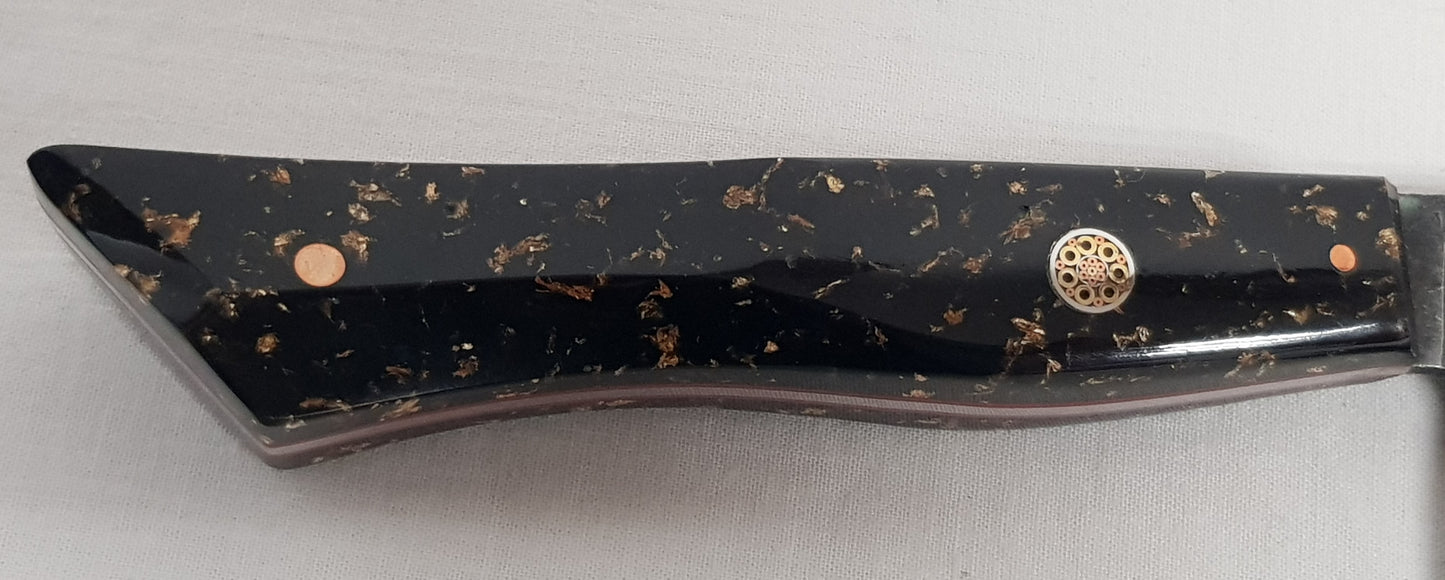 Lifespace 6.5" Japanese VG10 Cladded Steel Kurouchi Nakiri Knife w/ Resin Handle - Lifespace