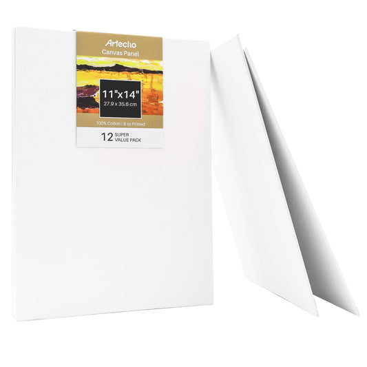 Artecho Canvas Panel 12 Set Value Pack White - 11" x 14" - Lifespace