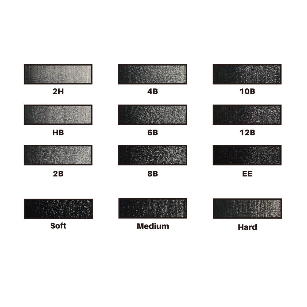 Artecho Premium Black Charcoal 24 Woodless Pencil Set & 50 Page Sketch Pad - Lifespace