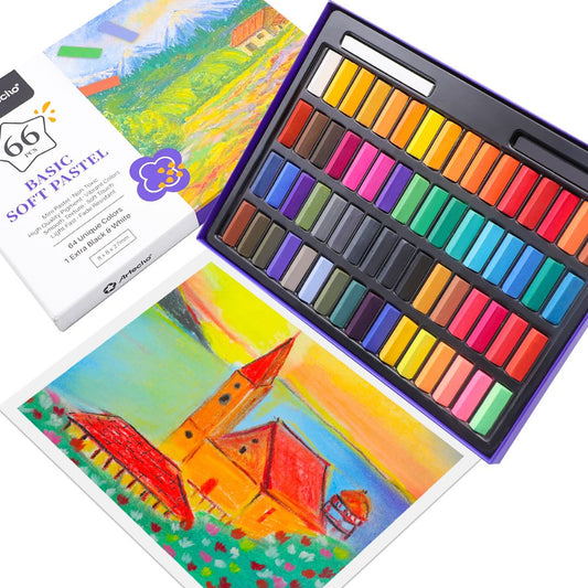Artecho Premium Soft Pastels Set - Professional 64 Colour - Lifespace