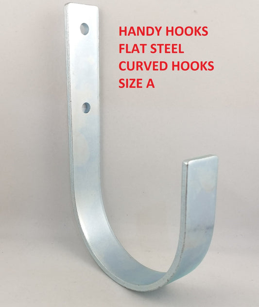 Handy Hooks - Flat Steel Curved Hooks - The easy to install storage solution - Lifespace