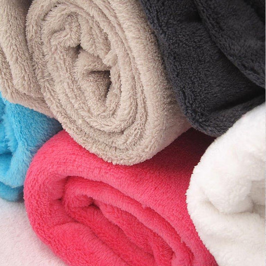 Hemmed Coral Fleece Blankets - various colours & sizes - Lifespace