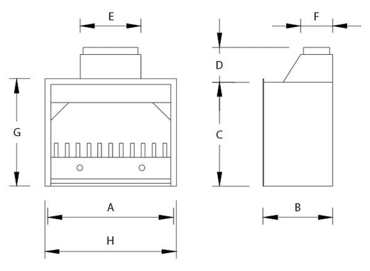 Home Fires Built-In Fireplace 1050 Deep - Lifespace