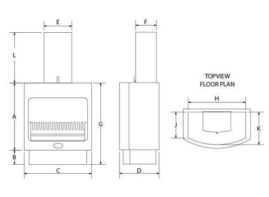 Home Fires Freestanding Fireplace 750 Maluti Complete - Lifespace