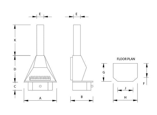 Home Fires Freestanding Wall Fireplace 800 Deep - Lifespace