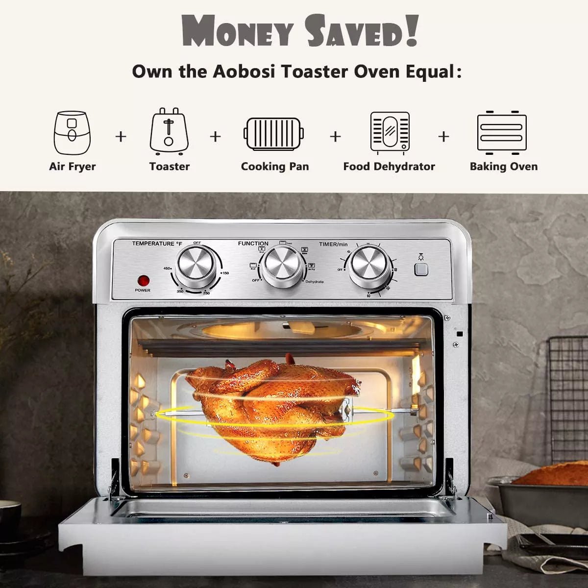 Lifespace 22lt Multi-Function Air Fryer Steam Oven - 1700w - Excellent Quality - Lifespace