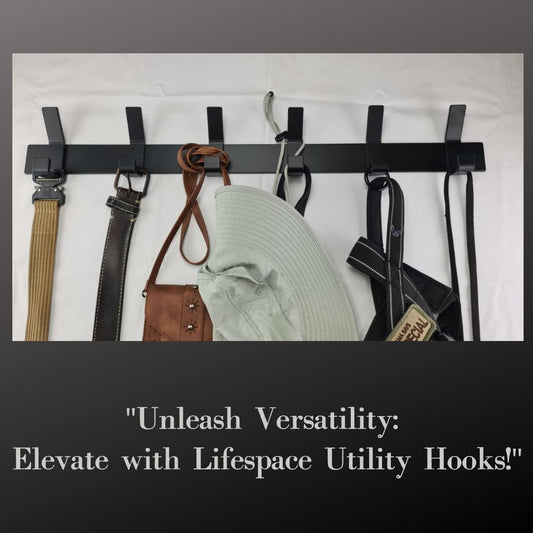 Lifespace 750mm Rustic Industrial Bespoke Utility Hook - 6 hooks - Lifespace
