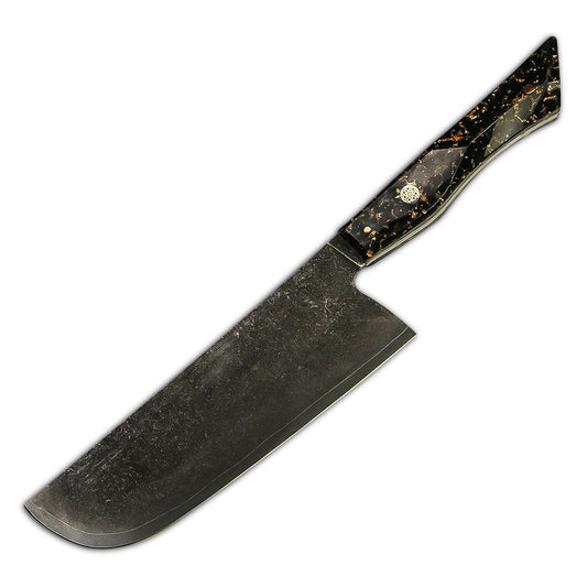 Lifespace 6.5" Japanese VG10 Cladded Steel Kurouchi Nakiri Knife w/ Resin Handle - Lifespace