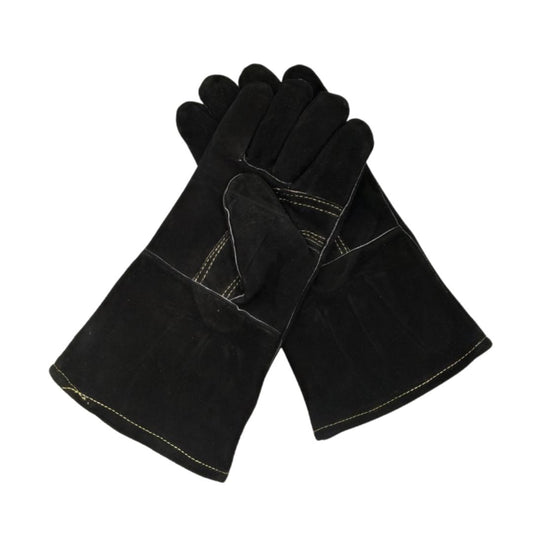 Lifespace Black Leather Braai Gloves - lined for extra comfort. EXCELLENT QUALITY! - Lifespace