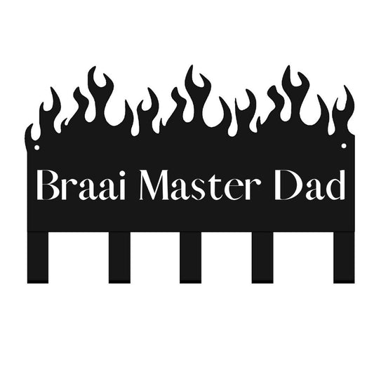 Lifespace "Braai Master Dad" Braai 5 Hook Utility Rack - Lifespace
