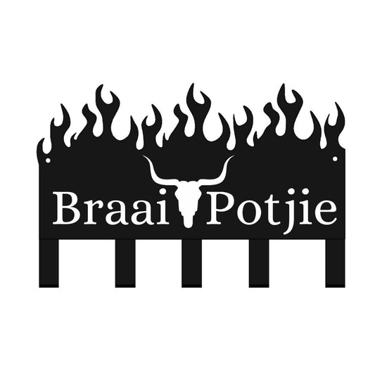 Lifespace "Braai Potjie" Braai 5 Hook Utility Rack - Lifespace