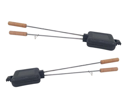 Lifespace Braai / Stove Top Cast Iron Toasted Sandwich & Pie Maker - 2 pack - Lifespace