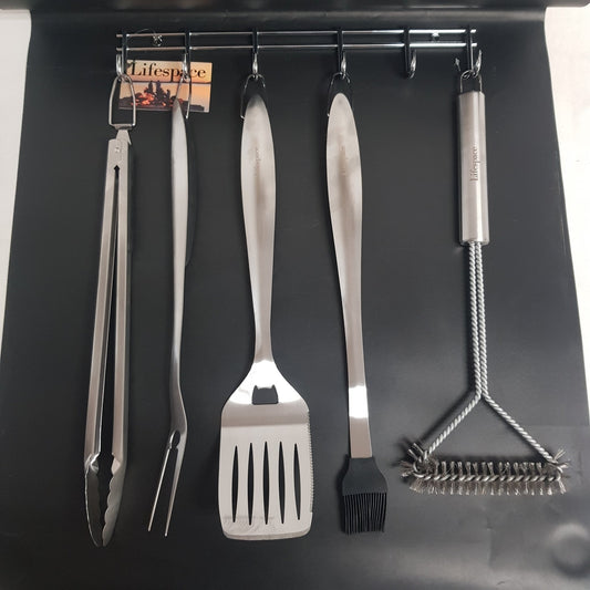 Lifespace Braai Utility Rack - 6 Hooks - Chrome Plated Mild Steel - Lifespace