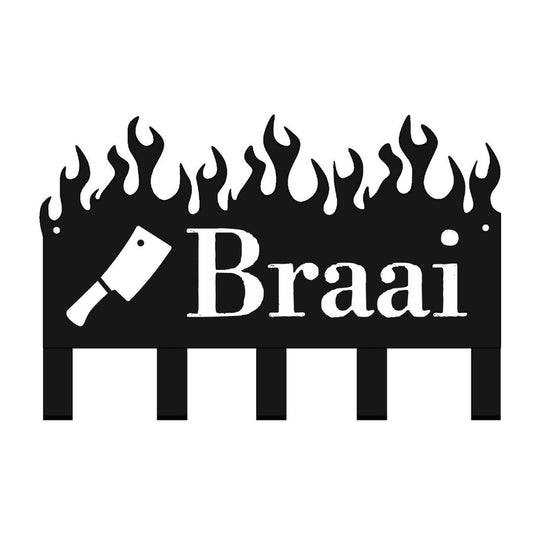 Lifespace "Braai (with cleaver)" Braai 5 Hook Utility Rack - Lifespace