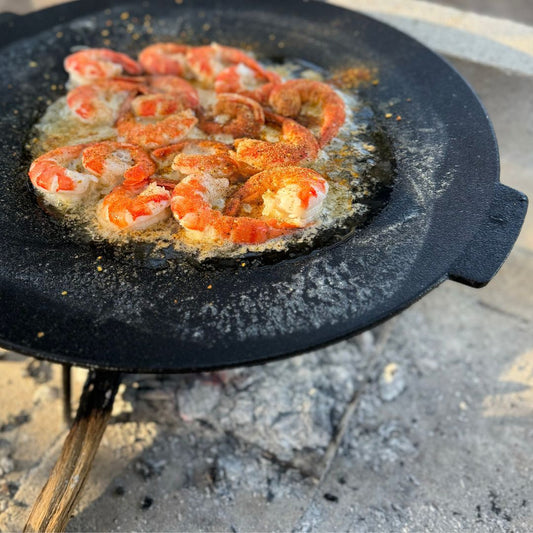 Lifespace Cast Iron Grill Plate with Carry Bag & Removable Legs - 45cm - Lifespace