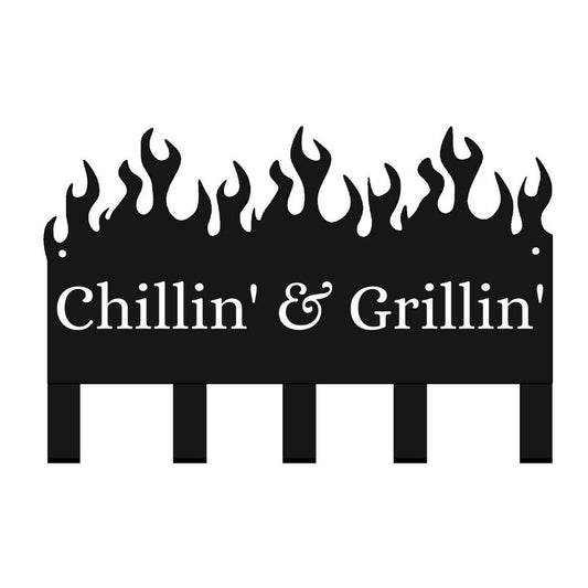 Lifespace "Chillin' & Grillin'" Braai 5 Hook Utility Rack - Lifespace