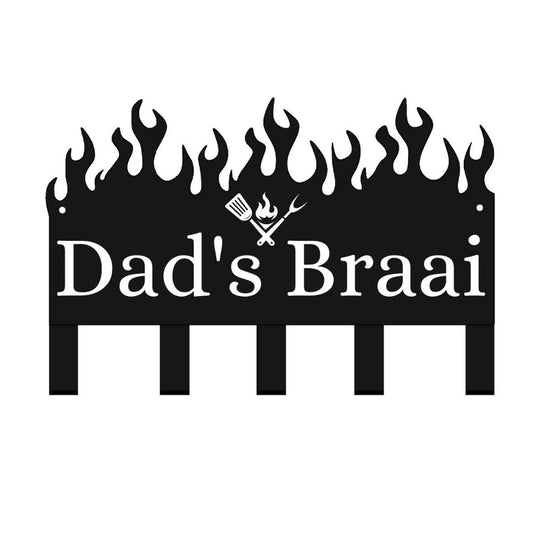 Lifespace "Dad's Braai" Braai 5 Hook Utility Rack - Lifespace