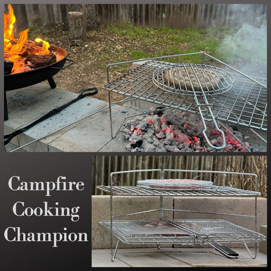 Lifespace Folding Multi Level Grid Stand - Chrome - Lifespace