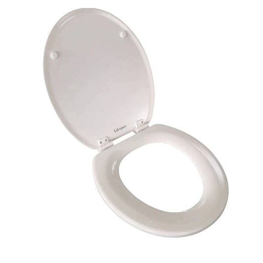 Lifespace Leading Design Premium Wood Toilet Seat - Econo White - Lifespace