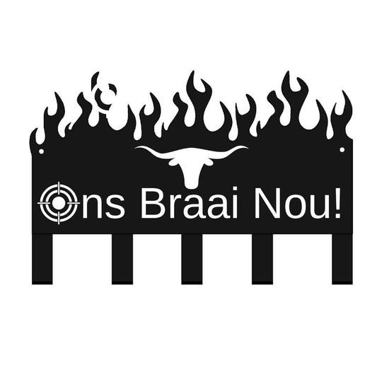 Lifespace "Ons Braai Nou" Braai 5 Hook Utility Rack - Lifespace