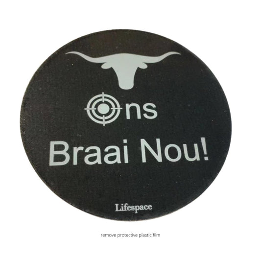 Lifespace "Ons Braai Nou" Drinks Coasters - Set of 6 - Lifespace
