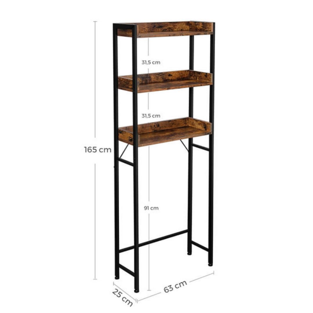 Lifespace 'Over-The-Toilet' Rustic Industrial Storage Shelf - Lifespace