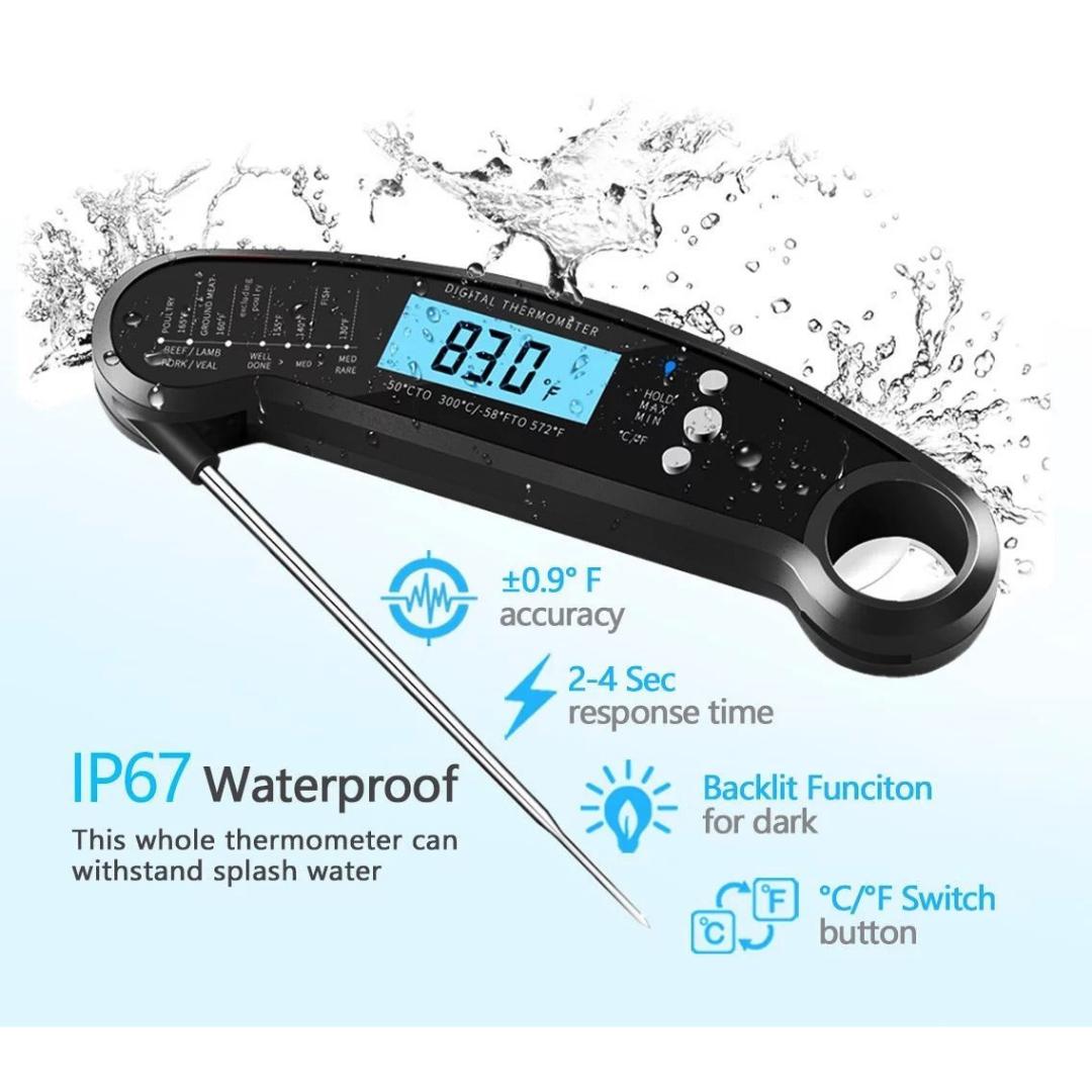 Lifespace Premium Instant-Read Digital Folding Probe Thermometer - Lifespace