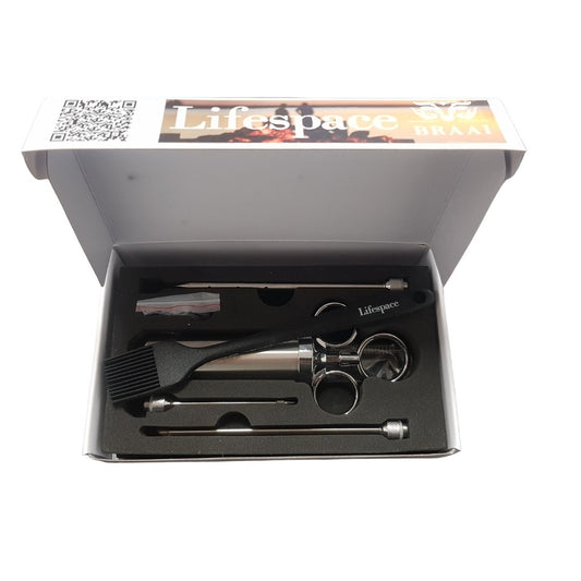 Lifespace Quality Stainless Steel Meat Marinade Injector Set - Lifespace