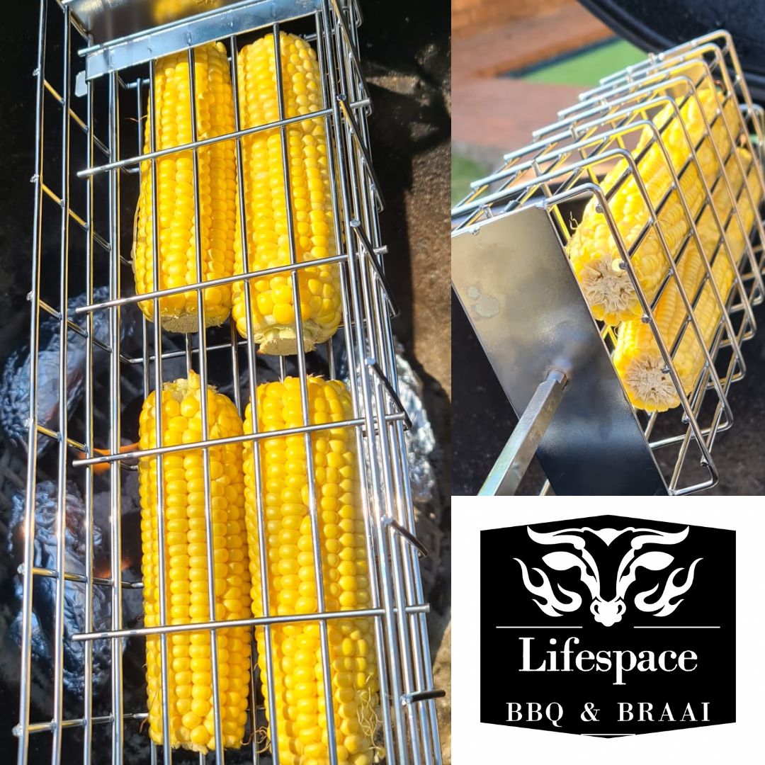 Lifespace Rotisserie Basket - Large Deep Adjustable - Chrome - Lifespace