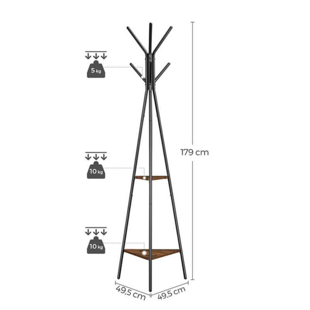 Lifespace Rustic Industrial Hat & Coat Rack - Lifespace