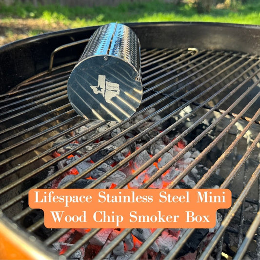 Lifespace Stainless Steel Mini Wood Chip or Pellet Smoker Box - Lifespace