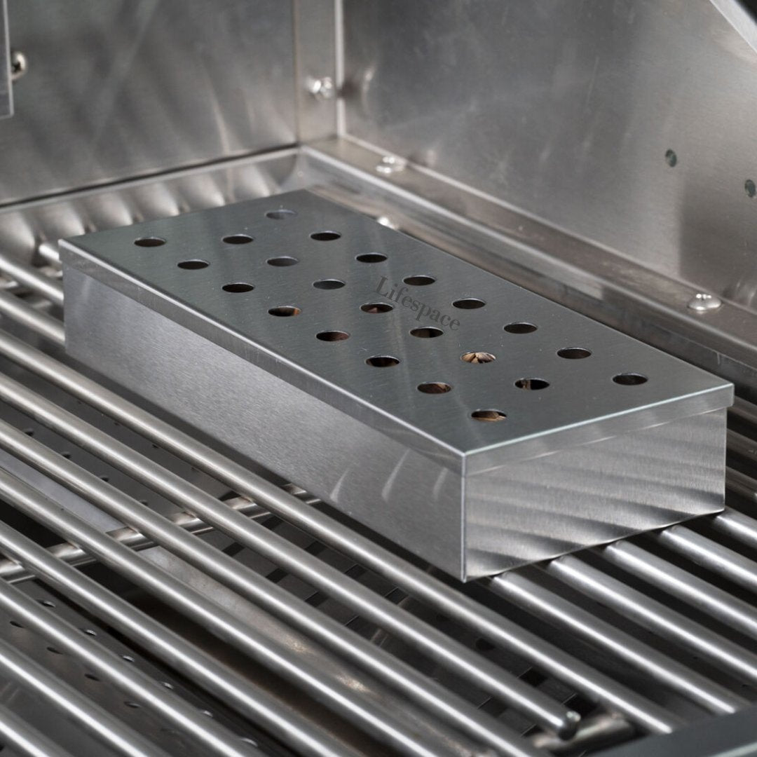 Lifespace Stainless Steel Wood Chip Smoker Box - Lifespace