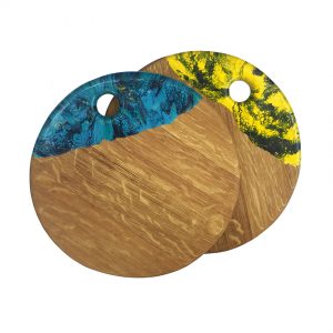 Round Oak & Resin Serving or Cutting Board Small - Lifespace