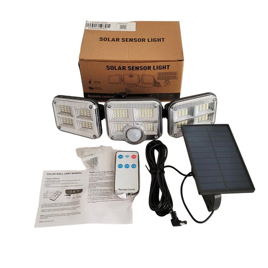 Solar Sensor Light with three heads - Lifespace