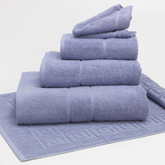 Terry Lustre 525gsm Grecian Key Bath Mat - various colours - Lifespace