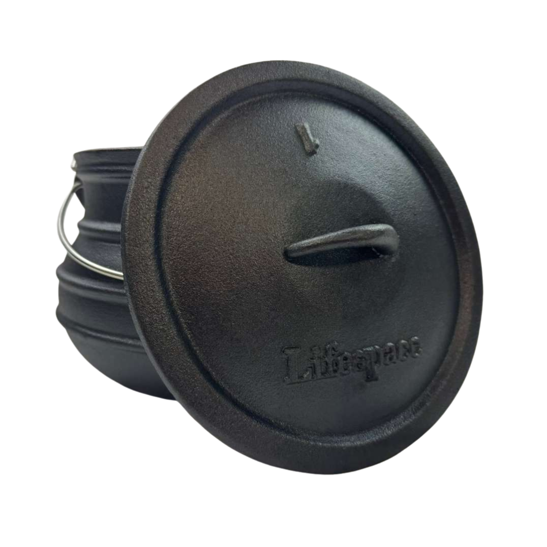 Lifespace No. 1 Cast Iron Flat Bottom Potjie Pot - 4.7lt