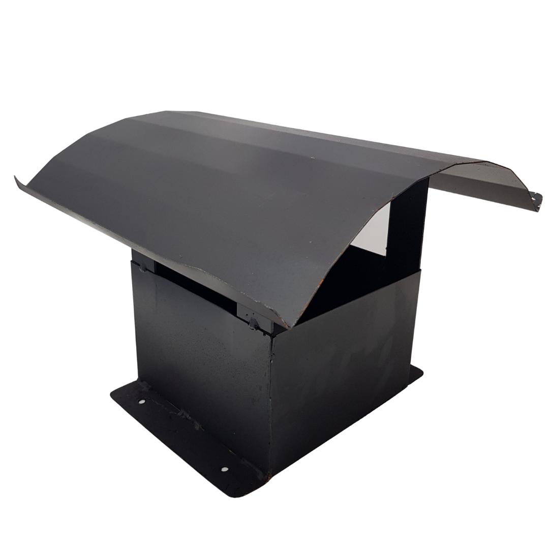 Home Fires Mild Steel Fireplace and Braai Flue Pipe Fixed Cowls - Bolt-On - Various Size Options