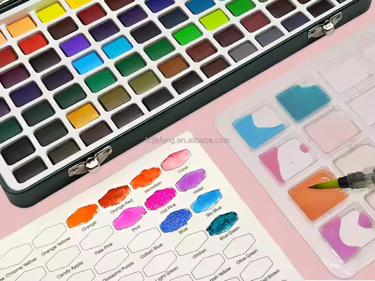 Artecho Professional 100 Watercolour Paint Set in Tin Case with Accessories