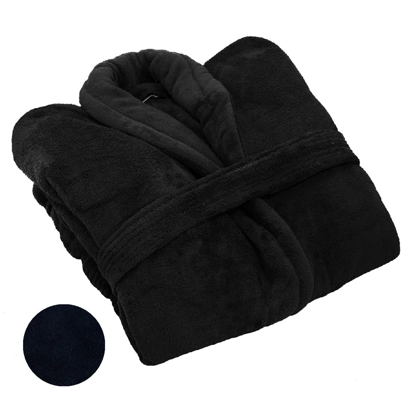 Club Classique Coral Fleece Collared Bathrobes - Various colours & Sizes