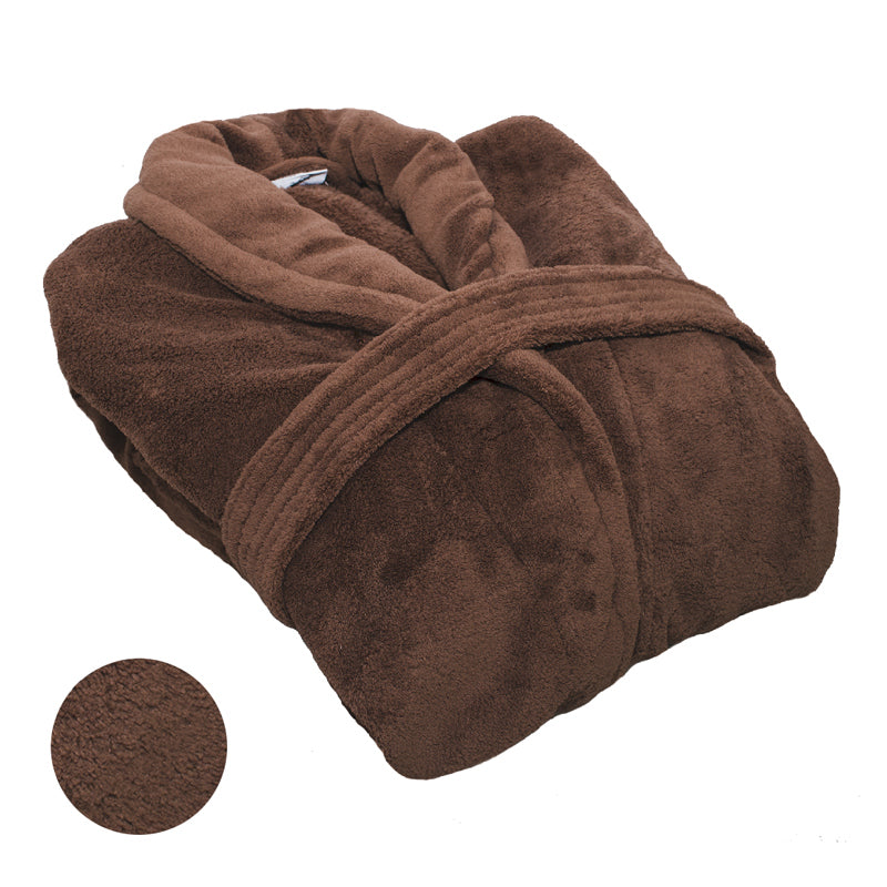 Club Classique Coral Fleece Collared Bathrobes - Various colours & Sizes