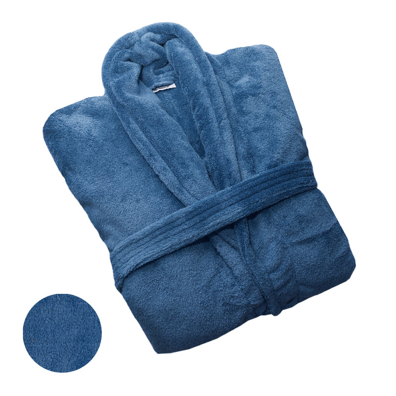 Club Classique Coral Fleece Collared Bathrobes - Various colours & Sizes